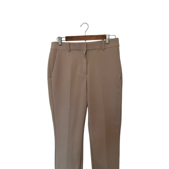 H&M Womens 10 Neutral Beige Business Office Stretch Ankle Trouser Pants Normcore - Picture 2 of 8